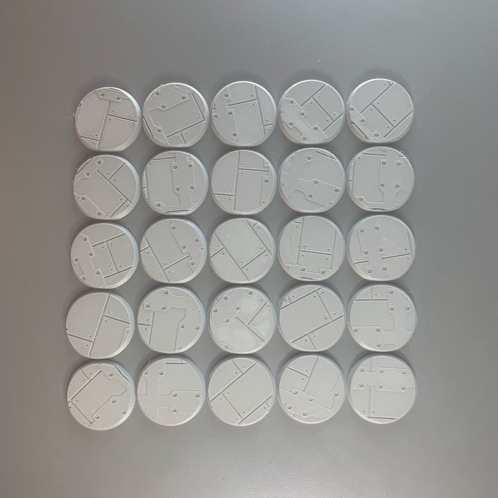 32mm Round Bases Ship Deck Industrial Rivet Metal  Warhammer 40K Wargames